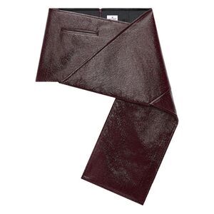 COURREGES Patent Leather Wrap Skirt Women BORDEAUX Skirts